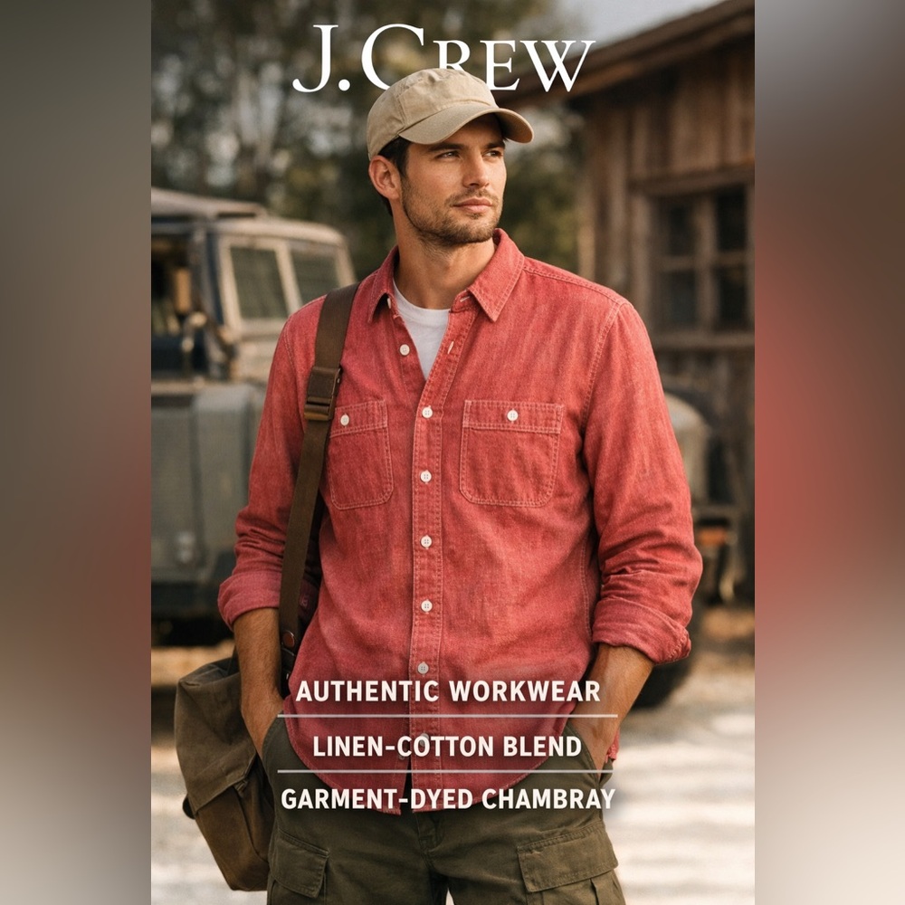 J.Crew Authentic Workwear Button-Down Chambray Sh… - image 1